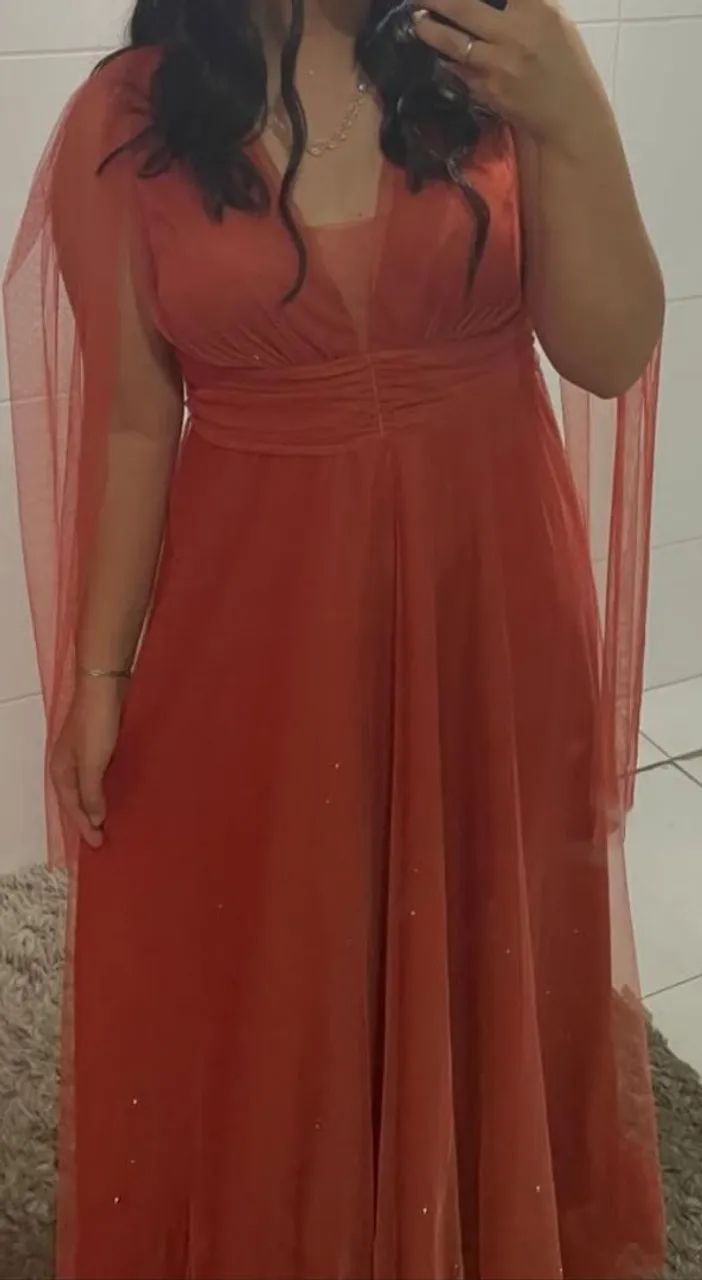 Vestido Social Terracota - Foto 3