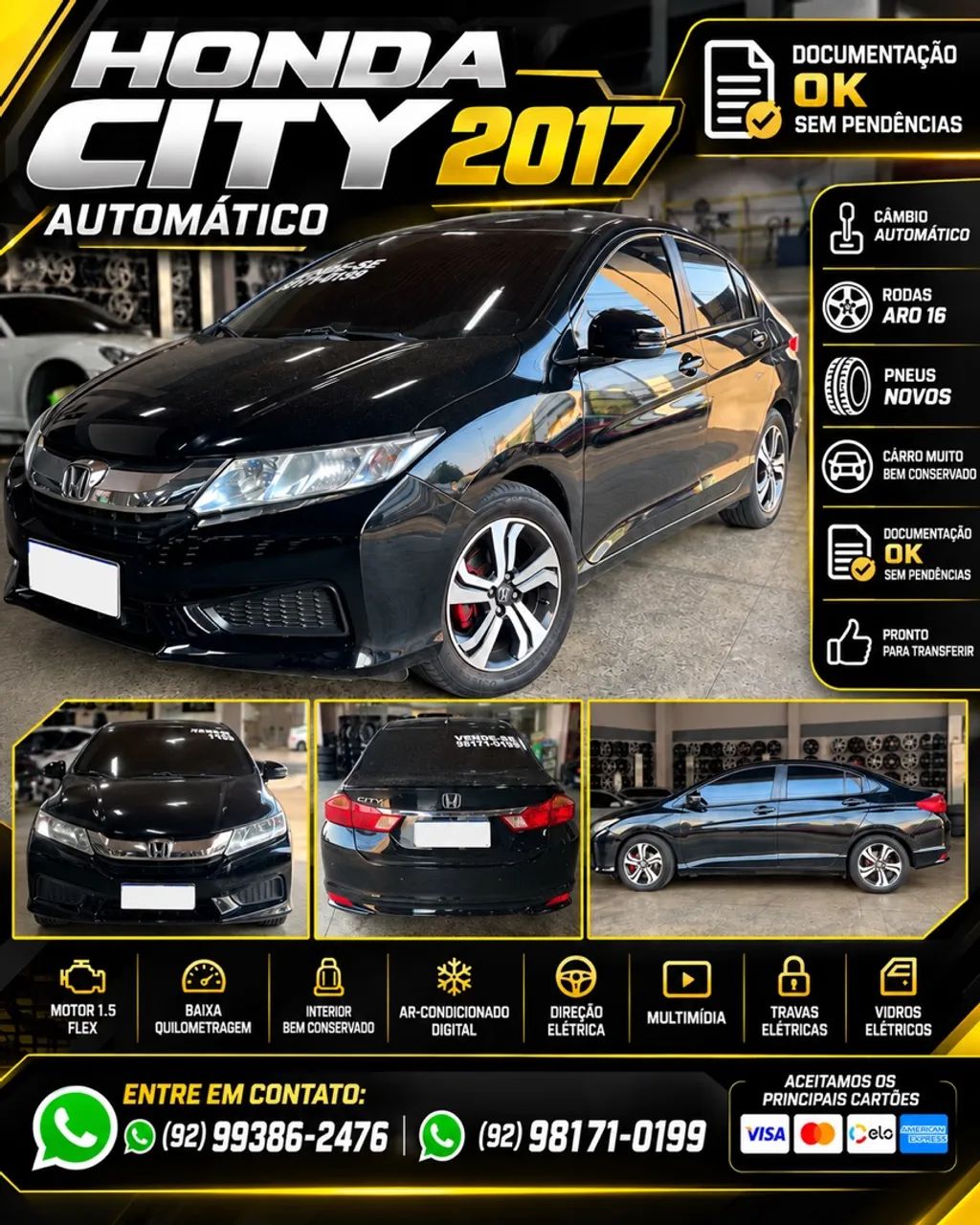 Honda City 1.5 LX 16V FLEX 4P AUTOMÁTICO 2017