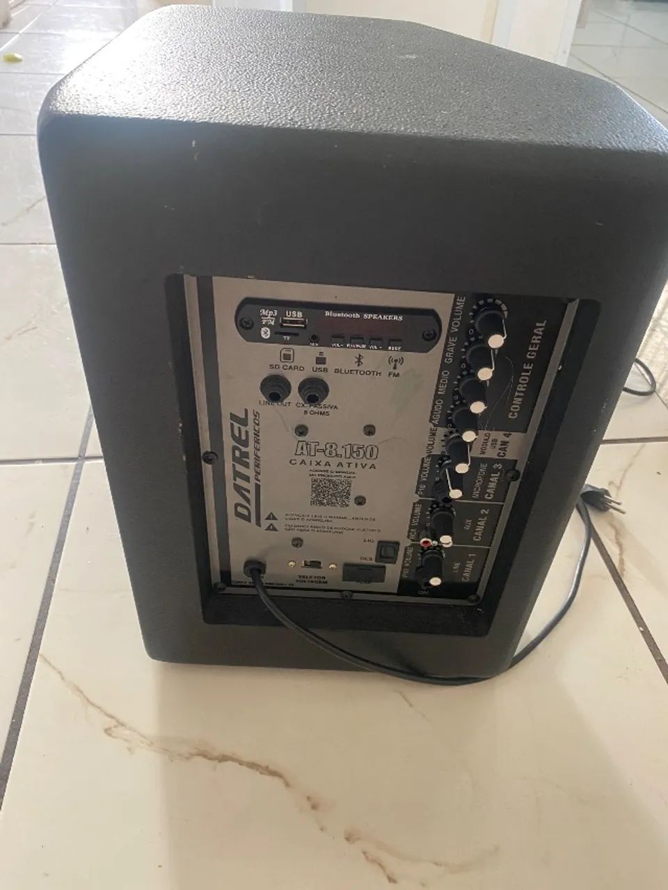 Caixa de Som Datrel Ativa 150 W de 8 polegadas - Foto 3