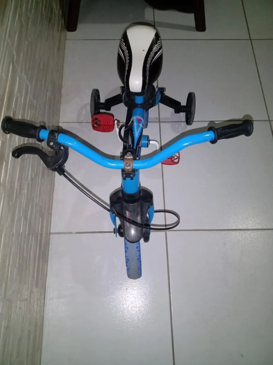 Bicicleta Aro 12 Infantil Masculina Azul - Foto 4