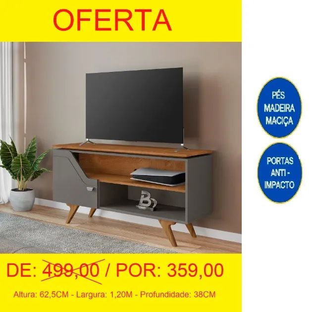 Rack com pés em madeira maciça - retire hoje mesmo - Foto 2