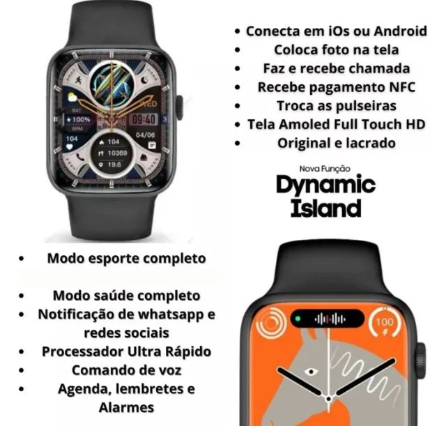 Smartwatch Serie 10 Original I.A Compatível com iPhone X 10 11 12 13 14 15 16 17 - Foto 3