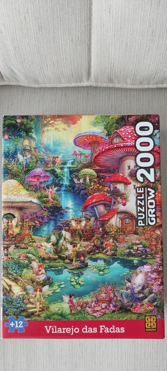 Quebra- Cabeça Vilarejo das Fadas Grow, 2000 peças.