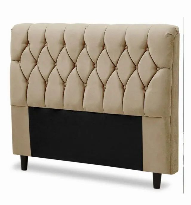 Cama box baú + colchão casal + cabeceira em suede - Foto 3