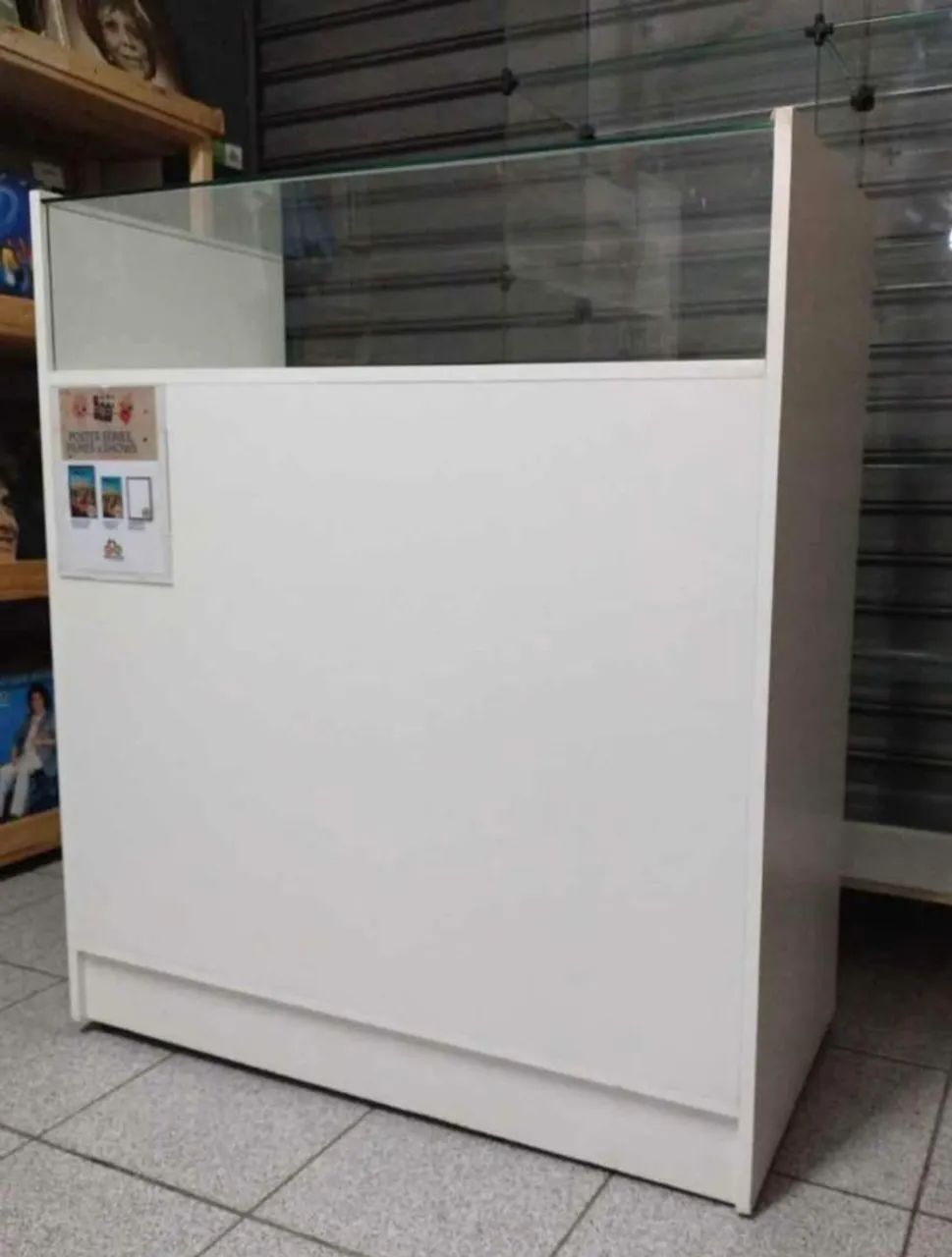 Balcão MDF com Vidro, Branco (novíssimo, ótima qualidade)