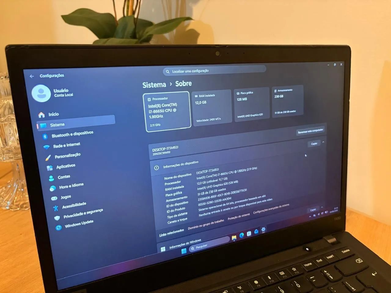 Thinkpad t490 I7 8665u - Foto 4