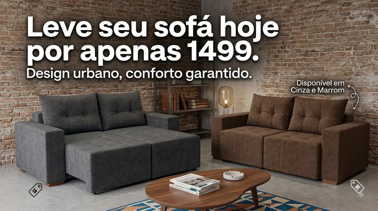 Sofa retratil e reclinavel 
