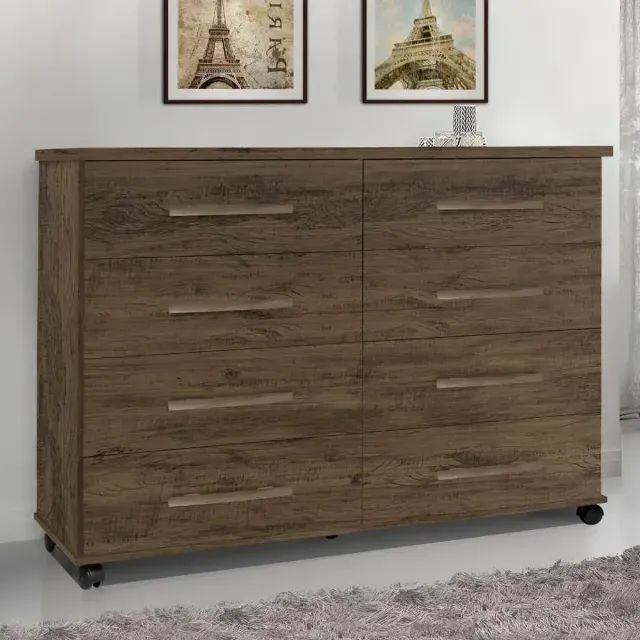 Comoda 8 gavetas com rodinhas  - Foto 4