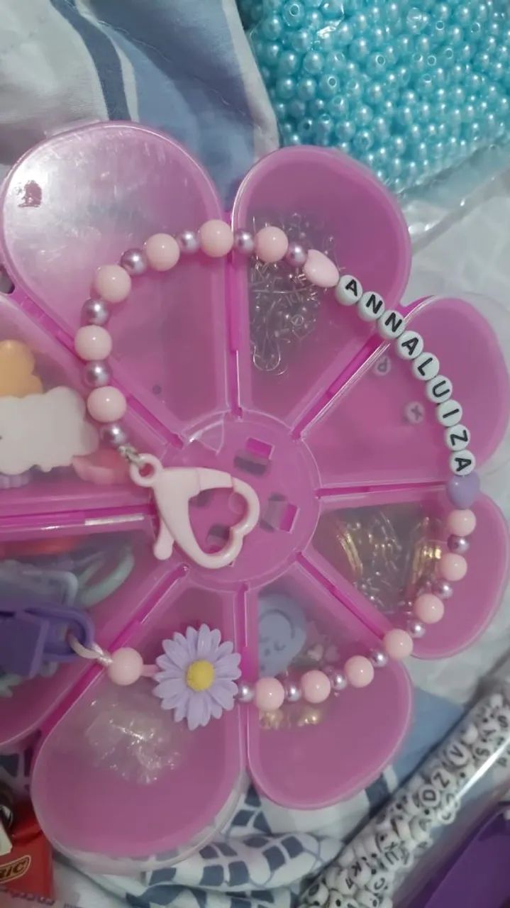 Predendor de chupeta e cordão para celular personalizado e artesanal  - Foto 4