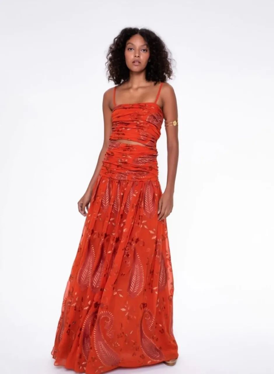 Vestido Novo Cris Barros tamanho 40 - Foto 5