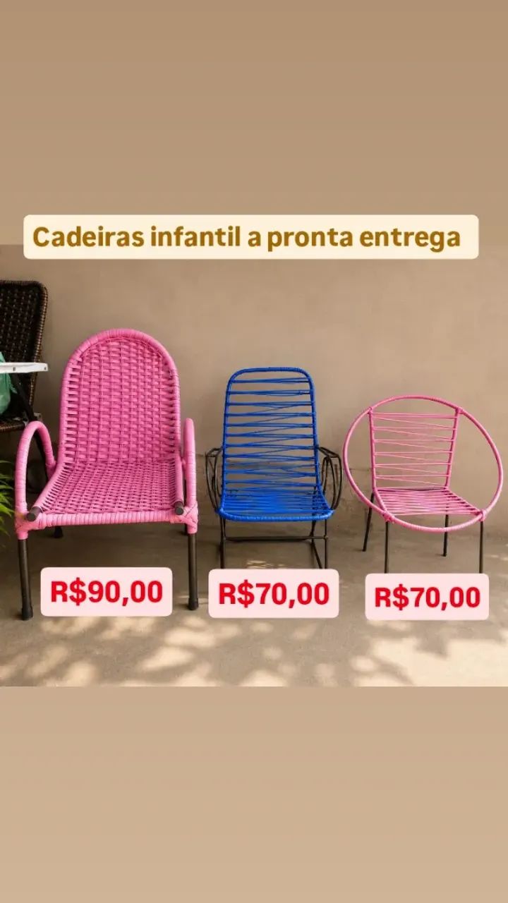 Cadeiras infantil no junco e fio