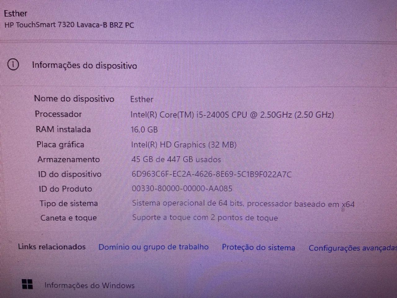 Computador HP TOUCHSMART 7320 PC para venda ou troca - Foto 5