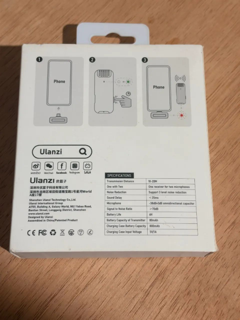 Microfone Sem Fio Ulanzi J12 P/ Android Tipo C - 2 Mics - Foto 4