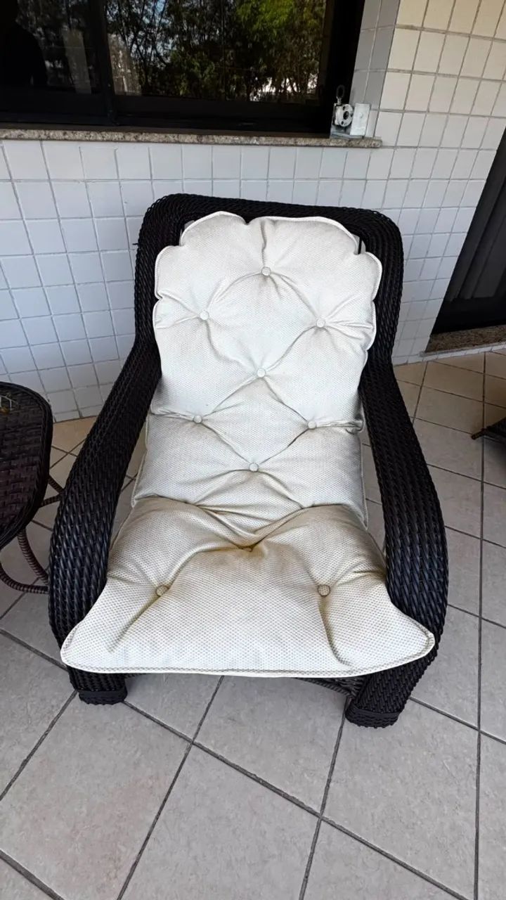 Conjunto de poltronas de vime para varanda - Foto 2
