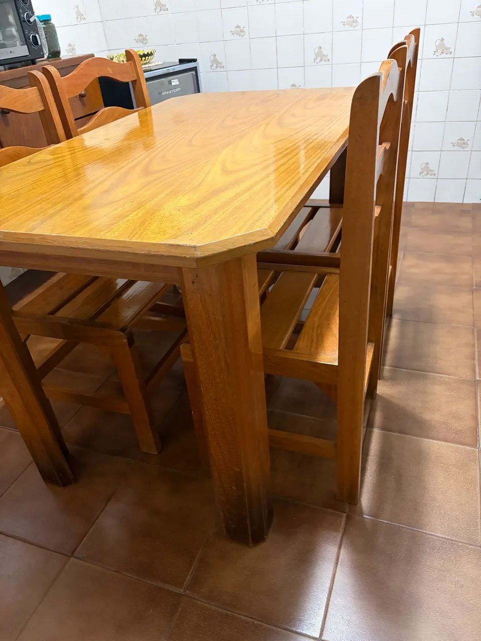 Mesa Madeira com 4 cadeiras Cozinha / Sala Jantar  - Foto 2