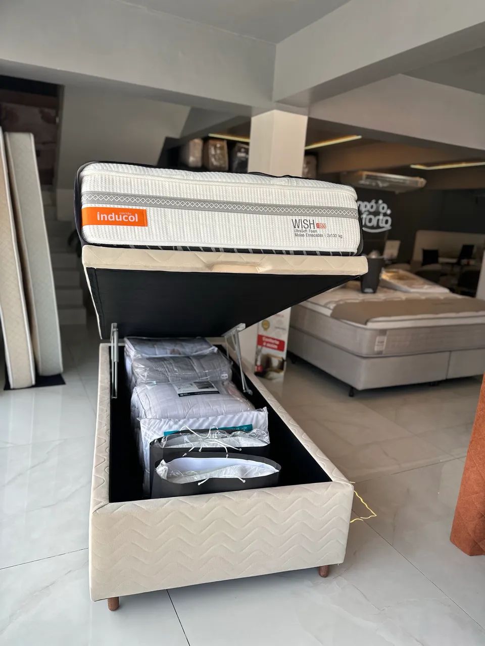 !!!CAMA BOX SOLTEIRÃO COM BASE BAU!!! - Foto 2