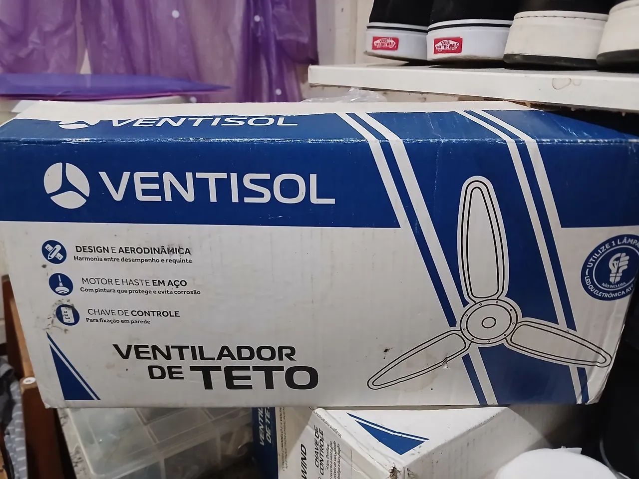 VENTILADOR DE TETO COM LUSTRE