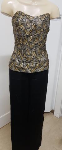 Usado 1 vez: conjunto longo festa saia e blusa - veja medidas - Foto 5