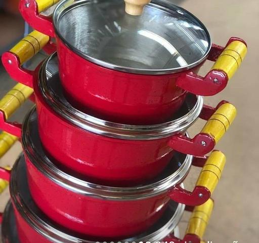 Jogo de panelas aluminio batido (5) peças APARTIR DE 179.90 faço entrega passa CARTÃO - Foto 4
