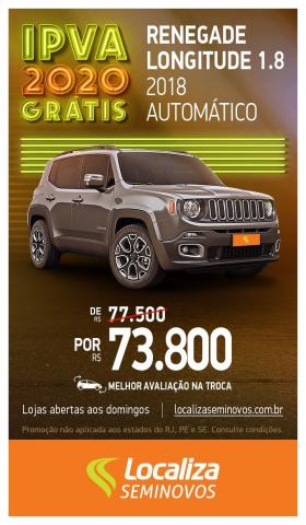 JEEP RENEGADE 2018/2018 1.8 16V FLEX LONGITUDE 4P AUTOMÁTICO