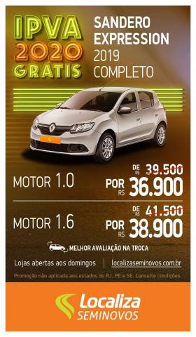 RENAULT SANDERO 2018/2019 1.0 12V SCE FLEX EXPRESSION MANUAL - Foto 2