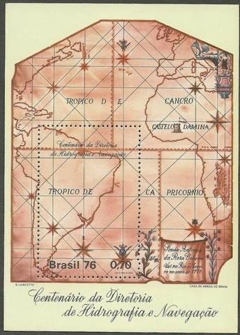 B 39 Selo Bloco Carta Nautica Hidrografia Mapa Marinha