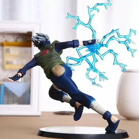 Action Figure Boneco Kakashi Sasuke Naruto Chidori Coleção Enfeite - Foto 2