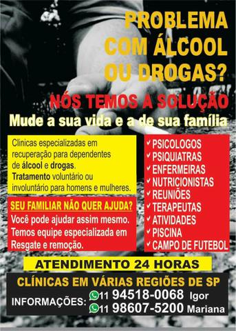 Algum familiar tem problemas com álcool ou drogas?