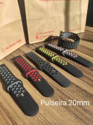Pulseira Estilo Nike Silicone para Amazfit Bip e outros de 20mm - Foto 3