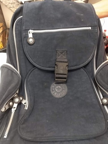  bolsa mala mochila de boa marca kipling azul escuro com rodinhas