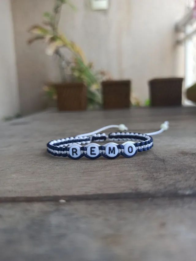 Pulseira macrame 2 cores do seu time - Foto 3