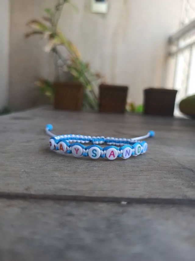 Pulseira macrame 2 cores do seu time - Foto 5