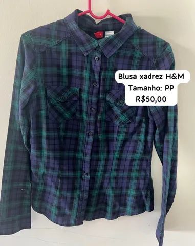 Camisa xadrez Feminina PP