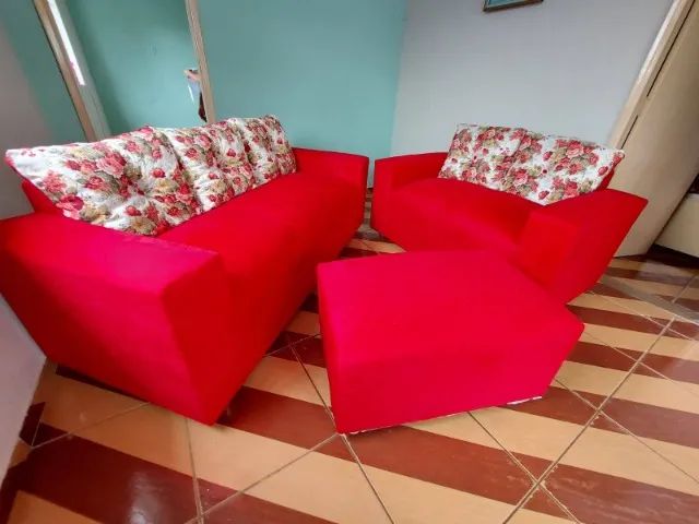 Sofá Floral Novo 2 E 3 Lugares Direto Da Fábrica Diversas Cores Parcelamos Entregamos