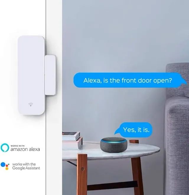Sensor De Porta / Janela Wifi Smart Tuya Google Alexa Automação Residencial - Foto 3
