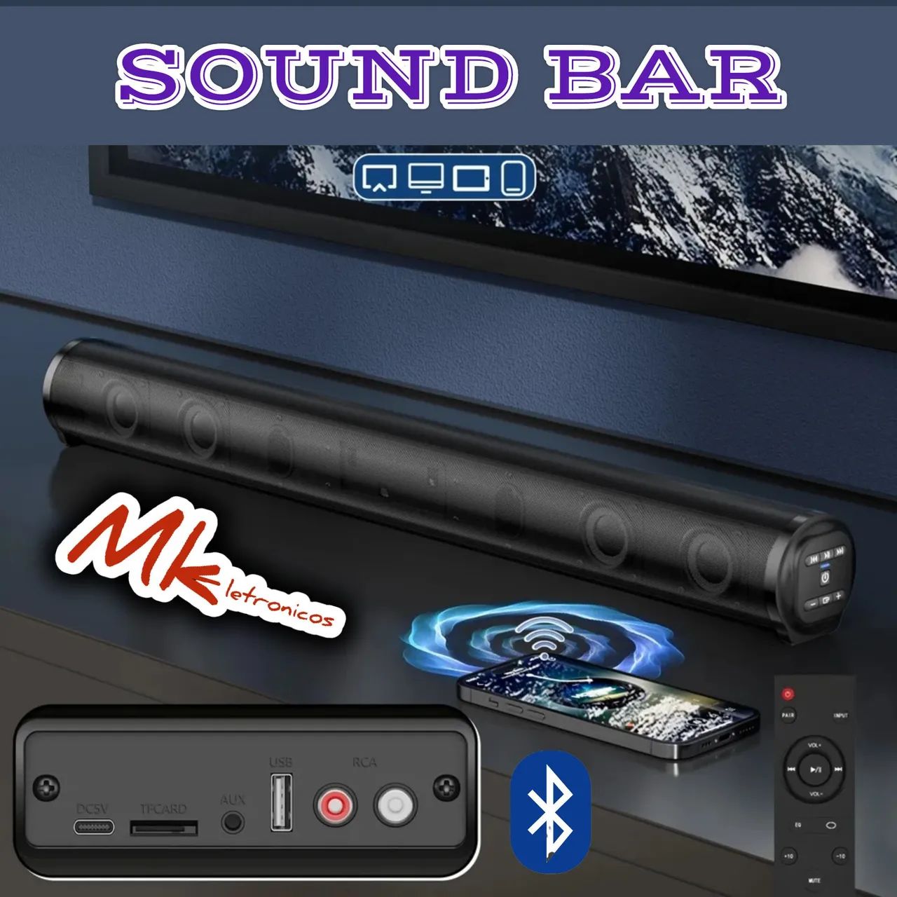 Sound Bar Bluetooth TV 20w - Foto 4