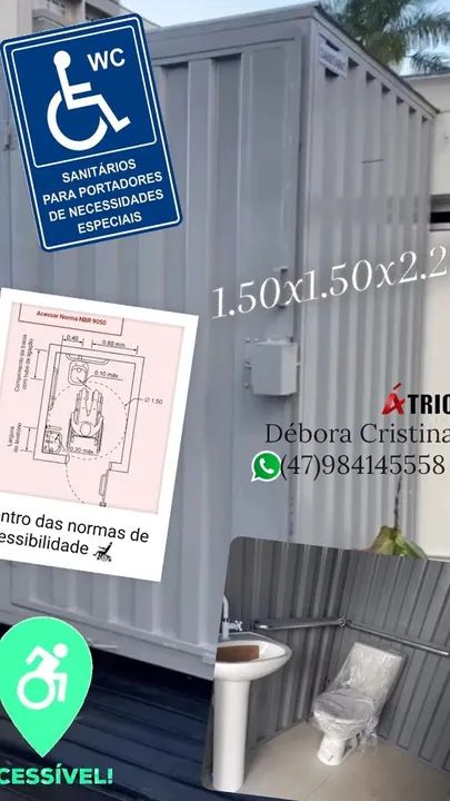 Container banheiro e almoxarifado 