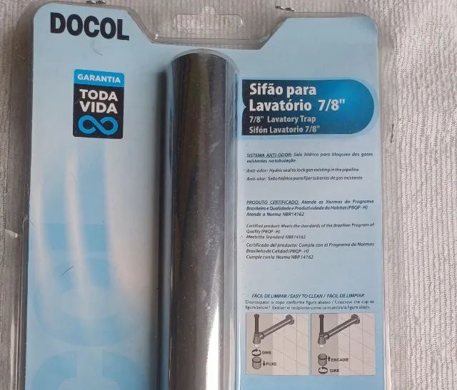 Sifão para lavatório 7/8"