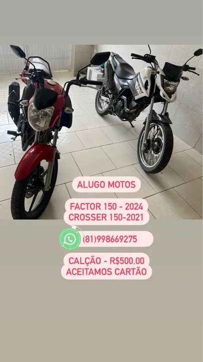 Locação / Aluguel Motos