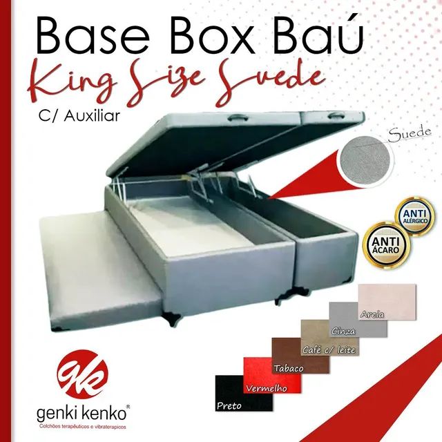 Cama King size bau+ Cama auxiliar Solteiro 