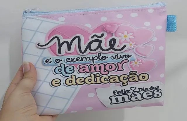Nécessaire trapézio grande brinde dia das mães  - Foto 3