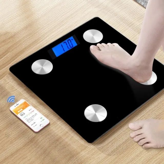  Balança Digital Bioimpedância Corporal 180kg App Celular  - Foto 3