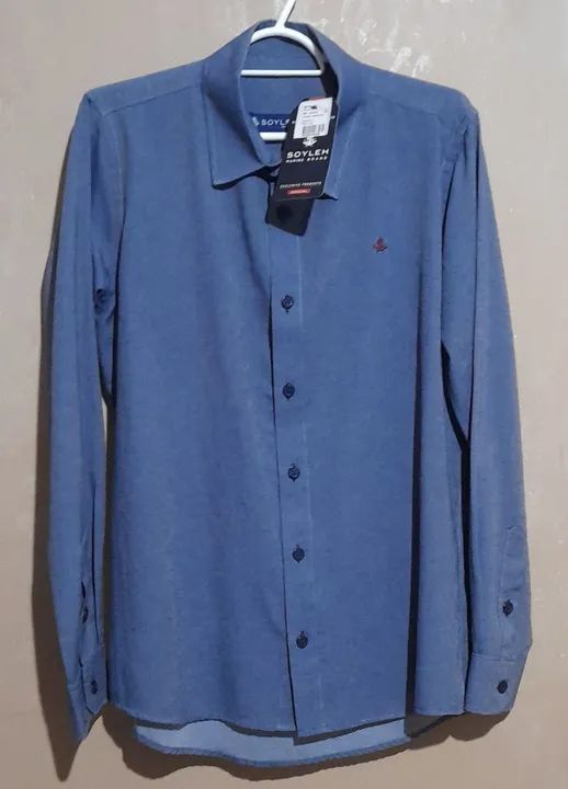 Camisa Tricoline Azul Soyleh P 