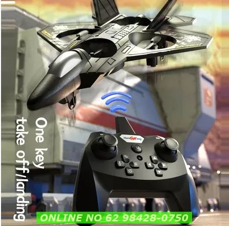 Avião Brinquedo de Controle Remoto RC Aircraft V17 Fighter Model Airplane Planador - Foto 2