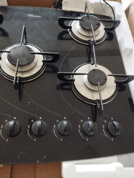 Fogão de Mesa Fischer 5 Bocas Preto- Usado Excelente Estado