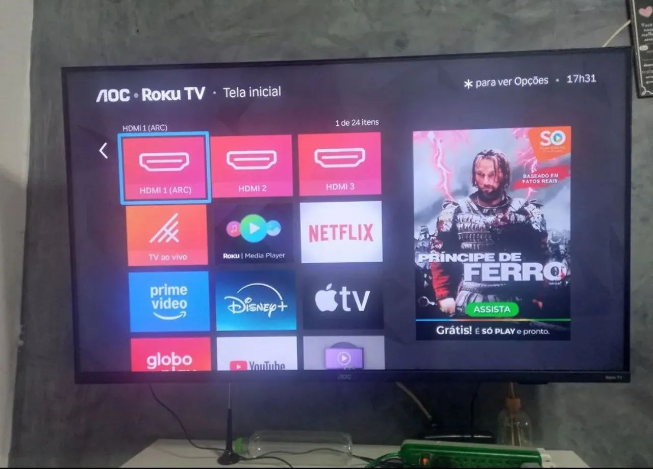 TV AOC Roku Smart 43 polegadas