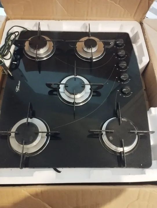 Fogão de Mesa Fischer 5 Bocas Preto- Usado Excelente Estado - Foto 4