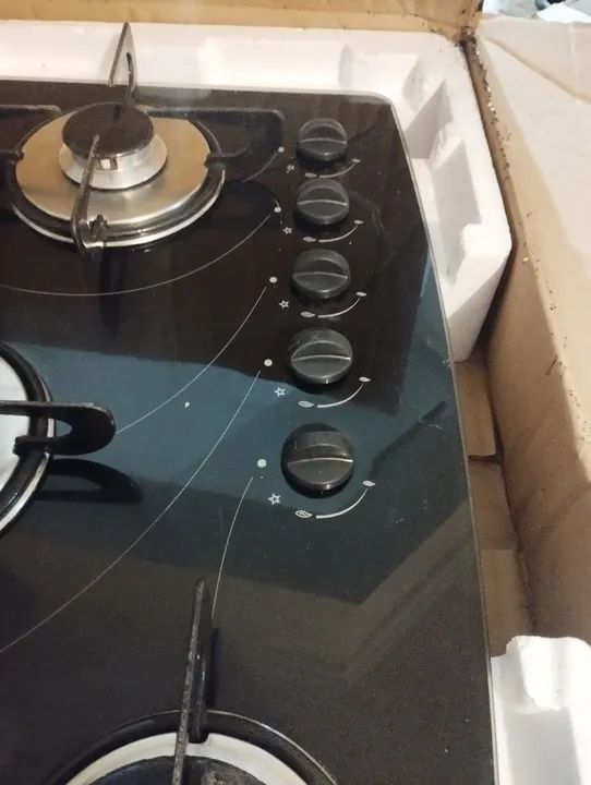 Fogão de Mesa Fischer 5 Bocas Preto- Usado Excelente Estado - Foto 2