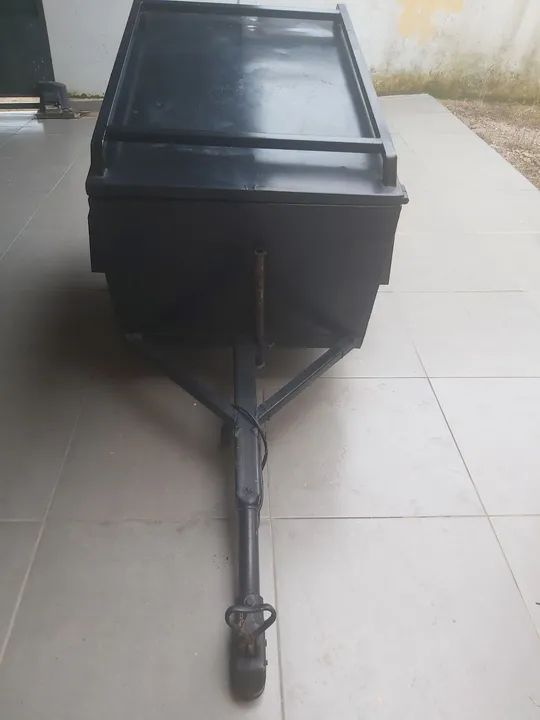 Carretinha baú para CARRO  e MOTO com as MEDIDAS = 120cm x 80cm, SUSPENSÃO REFORÇADA - Foto 4
