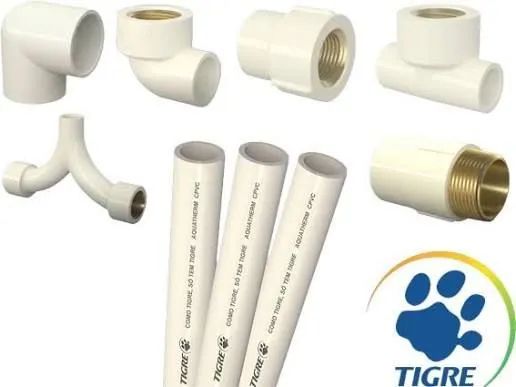 Lote Quase 1000 Peças Aquatherm Tigre tubos e Conexões AQUATERM Água Quente